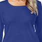 Karen Scott Blusa Feminina Gola Redonda Azul Tamanho Grande