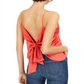 Camisola feminina Bar III com laço reversível laranja tamanho pequeno