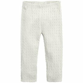 Legging texturizada infantil First Impressions para meninas, branca, tamanho 3 T