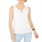 Regata feminina Karen Scott Keyhole Hardware branca tamanho M