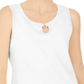 Regata feminina Karen Scott Keyhole Hardware branca tamanho M