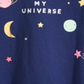 Camiseta de algodão estampada First Impressions Baby Girl's Universe, tamanho azul-marinho -6-9 M