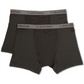 Cuecas Boxer Calvin Klein Little &amp; Big Boy's, pacote com 2, pretas, tamanho P