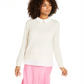 Suéter de cashmere feminino Charter Club com aparência em camadas, branco, tamanho M