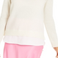 Suéter de cashmere feminino Charter Club com aparência em camadas, branco, tamanho M