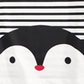 Camiseta listrada de algodão para bebê First Impressions, tamanho 18 meses, branca, com estampa de pinguim