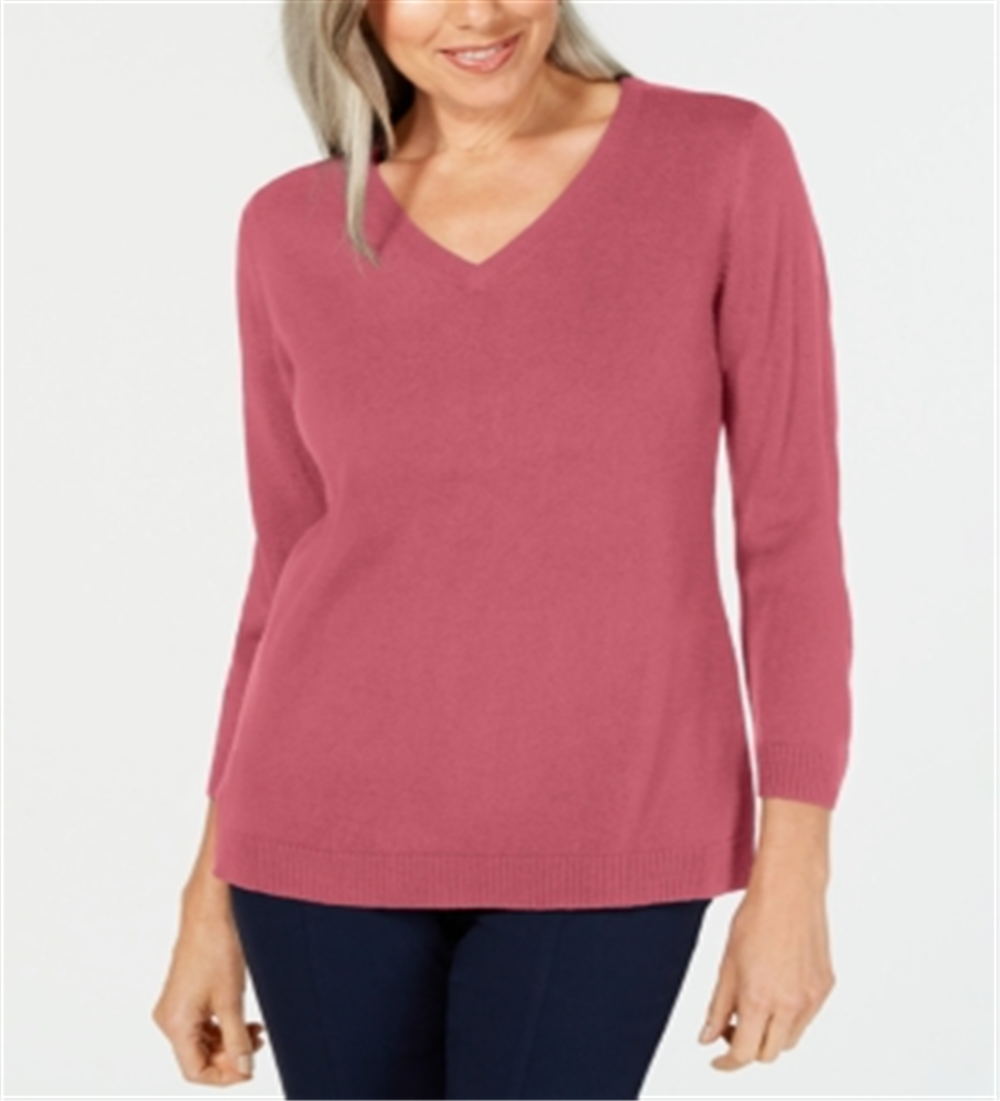 Karen Scott Suéter Feminino Gola V Rosa Tamanho G