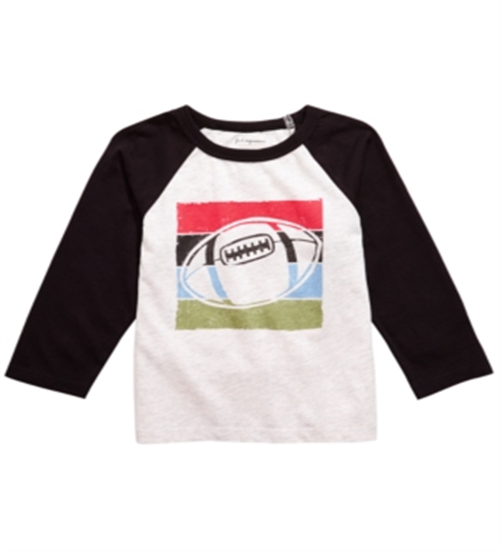 Camiseta infantil estampada de futebol First Impressions para meninos, tamanho 2, cinza