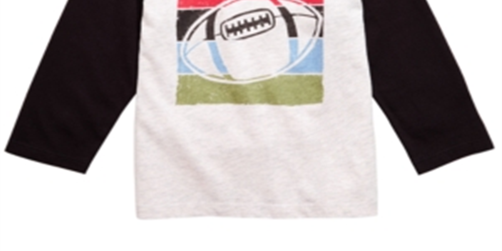Camiseta infantil estampada de futebol First Impressions para meninos, tamanho 2, cinza