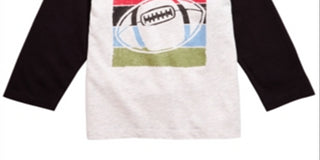 Camiseta infantil estampada de futebol First Impressions para meninos, tamanho 2, cinza