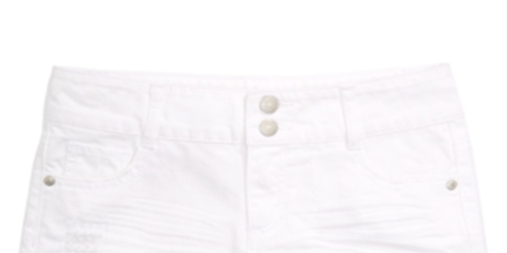 Shorts jeans Epic Threads Big Girl's com bainha desfiada, branco, tamanho 14