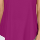 Blusa feminina com decote redondo da coleção JM - Roxo, tamanho G