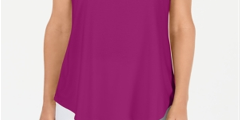 Blusa feminina com decote redondo da coleção JM - Roxo, tamanho G