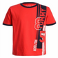 Camiseta Tommy Hilfiger Little Boy's Side Logo Ringer Vermelha Tamanho 6