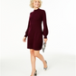 Vestido justo de cashmere com decote falso feminino Charter Club, vermelho, tamanho extragrande