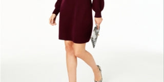Vestido justo de cashmere com decote falso feminino Charter Club, vermelho, tamanho extragrande