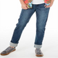 Calça jeans elástica de corte reto e slim fit Big Boy's Sutton da Epic Threads, azul, tamanho 12