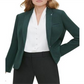Tommy Hilfiger French Terry Blazer Feminino 1 Botão Verde Tamanho 10