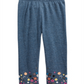 Leggings com estampa floral para meninas First Impressions, azul, tamanho 4 T
