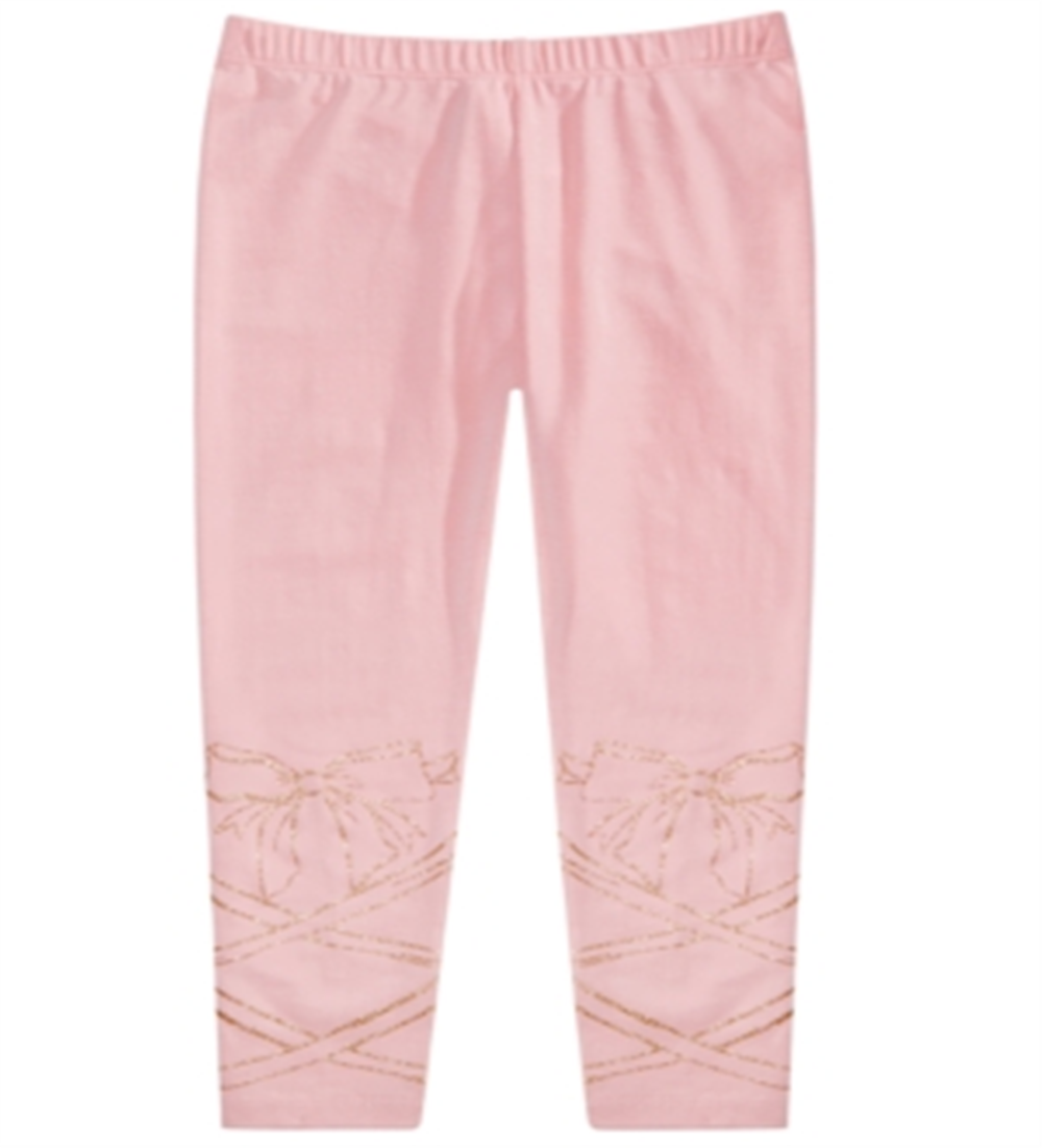 Leggings com laço brilhante para meninas Epic Threads, rosa, tamanho 2T