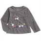 Camiseta infantil First Impressions para meninas, tamanho 2, cinza, esquilo