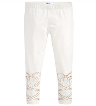 Epic Threads Little Girl's Bows Leggings White Size 5