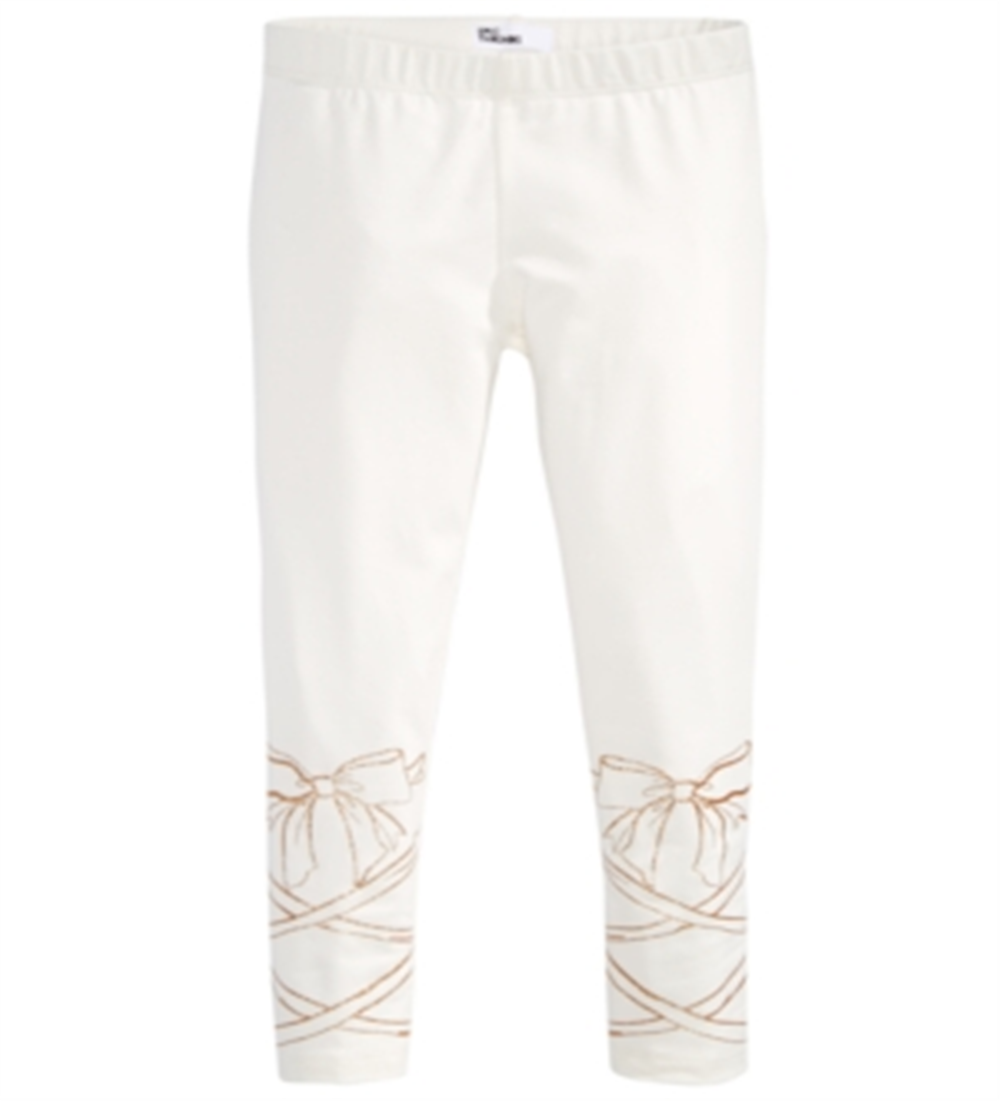 Leggings com laços para meninas Epic Threads, tamanho 5, branca