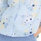 Camisa feminina Charter Club com estampa floral em mistura de linho, azul, tamanho XS