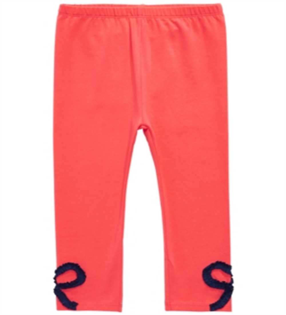 Leggings com acabamento em laço para meninas First Impressions, tamanho laranja -3T