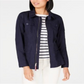 Jaqueta utilitária feminina Tommy Hilfiger de algodão azul, tamanho M