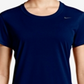 Camiseta Nike Dri Fit Legend Manga Curta Feminina Azul Tamanho P
