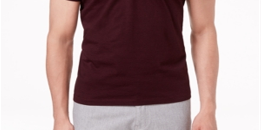 Camisa polo elástica masculina Alfani roxa tamanho G