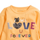 Camiseta infantil Owl Love U da First Impressions para meninas, tamanho amarelo - 12 M