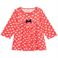 Túnica infantil com estampa de coração para meninas First Impressions, laranja, tamanho 4 T