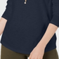 Blusa feminina com decote redondo estilo &amp; co, azul, tamanho pequeno G