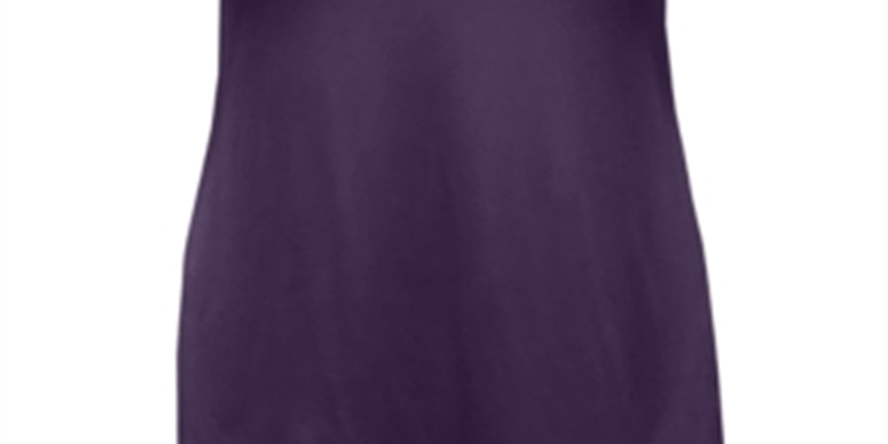 JM Collection Top feminino com bainha em formato de lenço e anel, roxo, tamanho GG