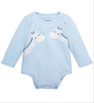 Body Girafa Infantil Menino First Impressions Azul Tamanho 3-6 Meses