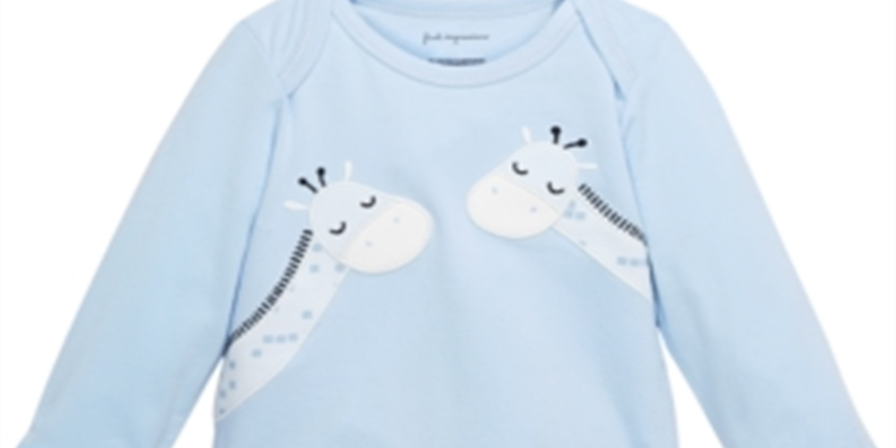 Body Girafa Infantil Menino First Impressions Azul Tamanho 3-6 Meses