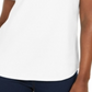 Camisa polo feminina Karen Scott de algodão, branca, tamanho XS