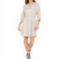 Vestido-camisa utilitário liso feminino Style &amp; Co, cinza, tamanho pequeno