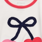 Camiseta infantil First Impressions Baby Girl Algodão Cereja Branca Tamanho 12 M