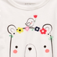 Camiseta de algodão com estampa de urso First Impressions para bebê menina, branca, tamanho 6-9 M