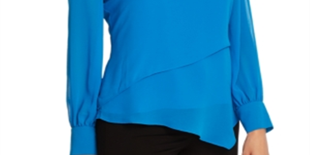 Top assimétrico feminino Vince Camuto azul tamanho G