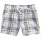 Shorts xadrez infantil First Impressions para meninos, azul, tamanho 4T