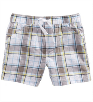 Shorts xadrez infantil First Impressions para meninos, azul, tamanho 4T