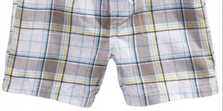Shorts xadrez infantil First Impressions para meninos, azul, tamanho 4T