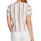 Blusa feminina listrada de linho Vince Camuto rosa tamanho pequeno
