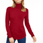 Blusa feminina de gola alta Maison Jules, vermelha, tamanho XS