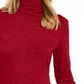 Blusa feminina de gola alta Maison Jules, vermelha, tamanho XS