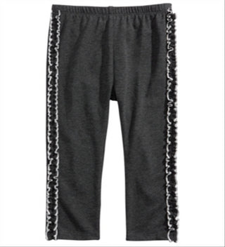 Leggings com babados laterais para meninas First Impressions, cinza, tamanho 2T